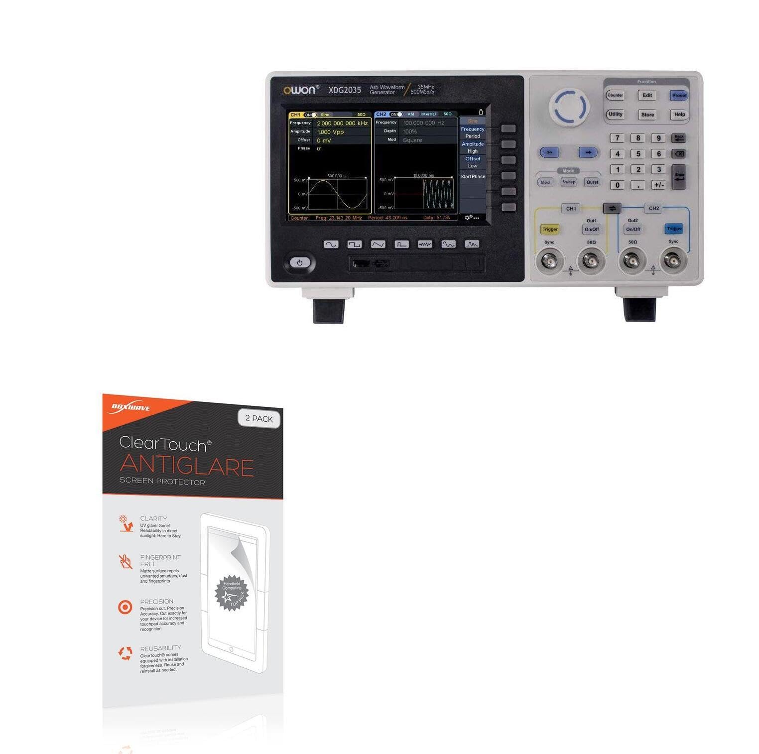 BoxWave Screen Protector Compatible with Owon XDG2035 - ClearTouch Anti-Glare (2-Pack), Anti-Fingerprint Matte Film Skin