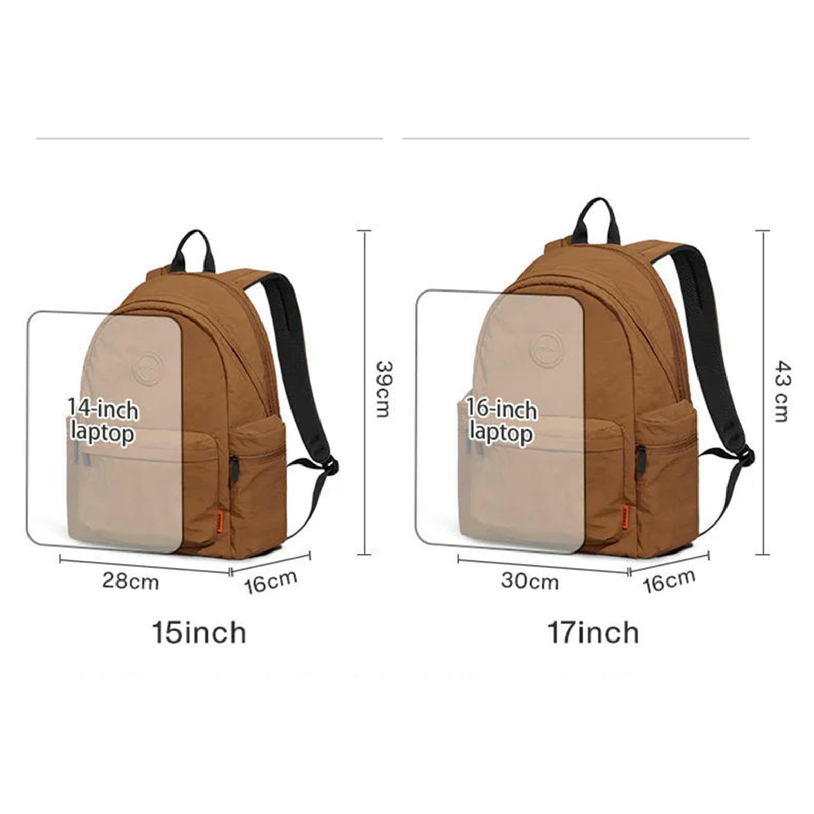 Schulrucksack Leichte Outdoor-rucksäcke Für Männer Und Frauen, Lässige Tragbare Laptop-rucksäcke, Reise-schultaschen, Wasserdicht Langlebig, Kleine Wandertaschen -grau-17 Zoll