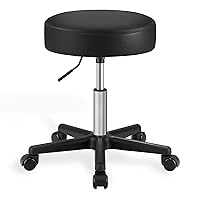 SONGMICS Sgabello Girevole con Ruote, Altezza Regolabile 46-58 cm