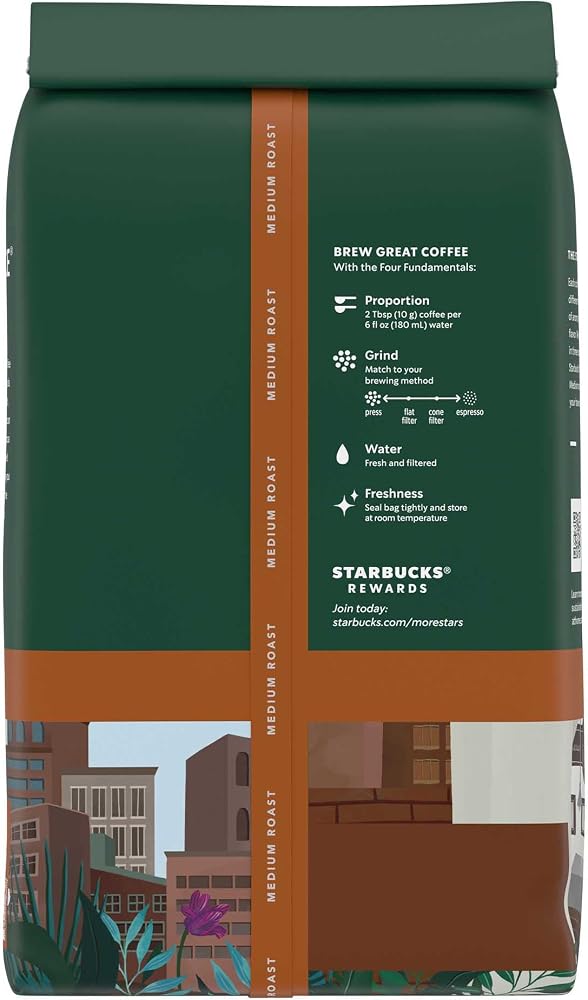 Starbucks Whole Coffee Beans, Medium Roast Hot or Iced Coffee, Pike Place Roast, 28 oz ​