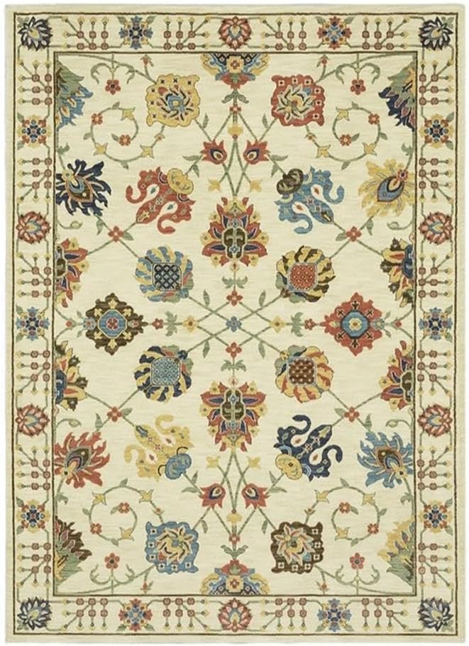 Pemberly Row Arts and Crafts Soft Washable Non Slip Area Rug (8' x 10')