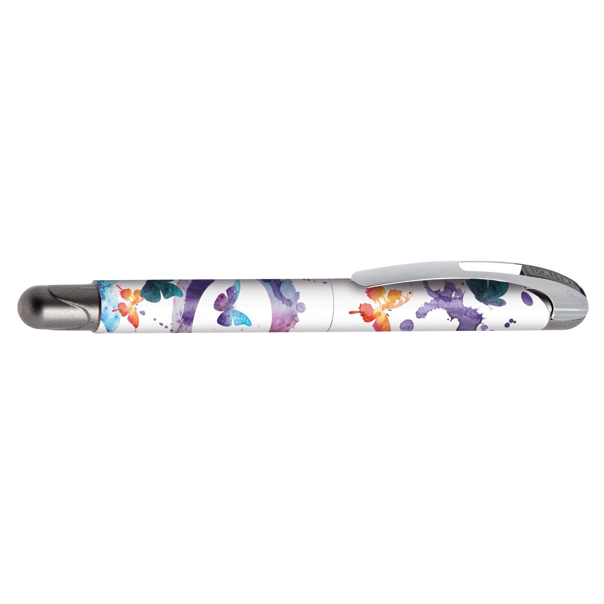 Online School Fountain Pen for Girls Iridium Nib M, Includes Cartridge Blue, Girls Edition Spring Vibes, Free Cartridge incl - Image 2