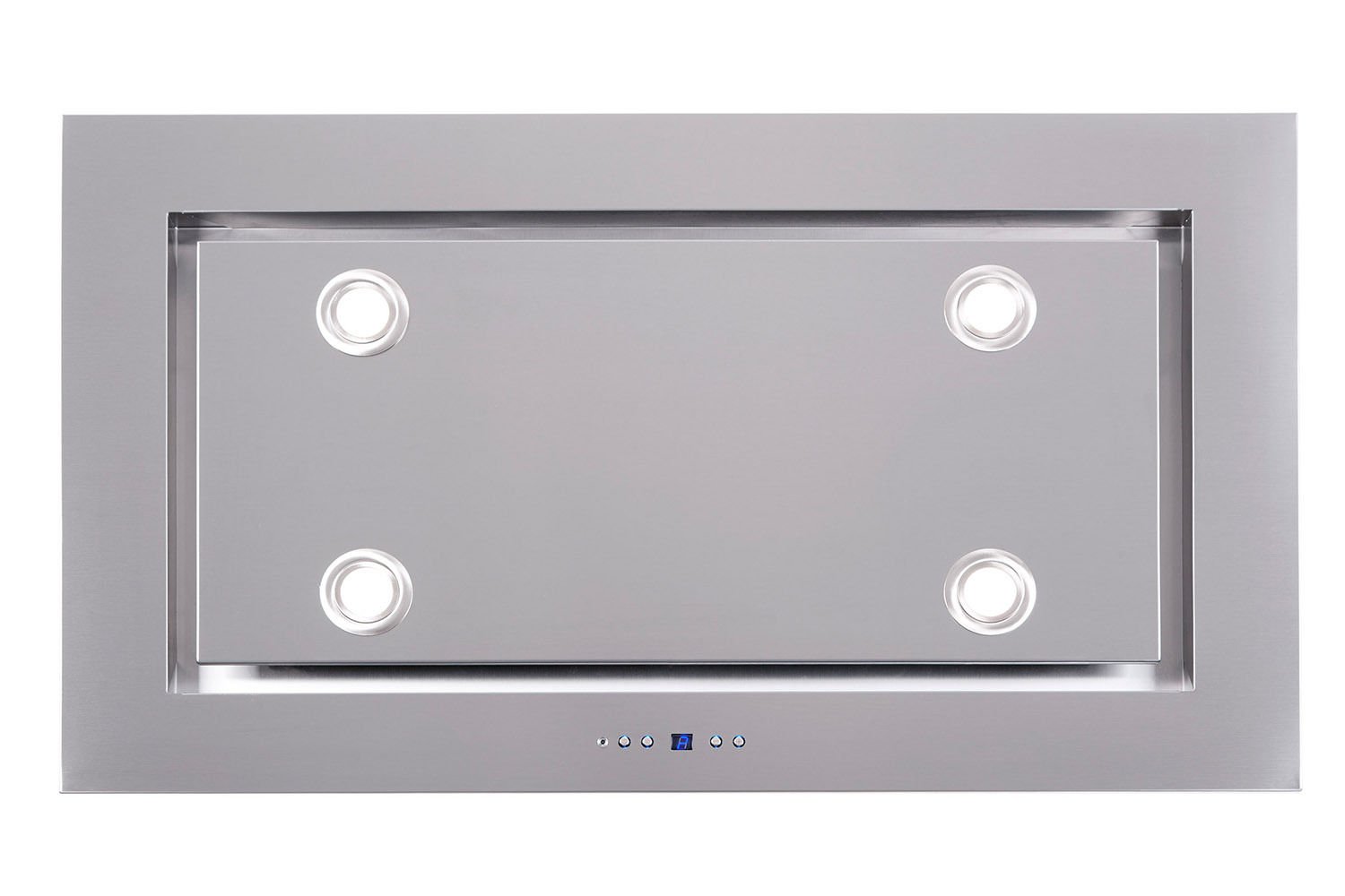 Luxus Deckenhaube 120x60cm/Aus Edelstahl/Inlusive Saugstarken Motor 900m³/h/ Dunstabzugshaube / Inkluisve hochwertige Fernbedienung / 4x3W Power LED Beleuchtung /4 Stufen mit 1 Turbostufe/Nachlaufautomatik/Deckenlüfter Made in EU/Europäische Premiumklasse