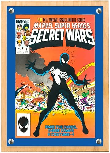 Marco FLEX para cómics modernos 99% protegido contra rayos UV Crafti Comics (negro, respaldo de madera clara)