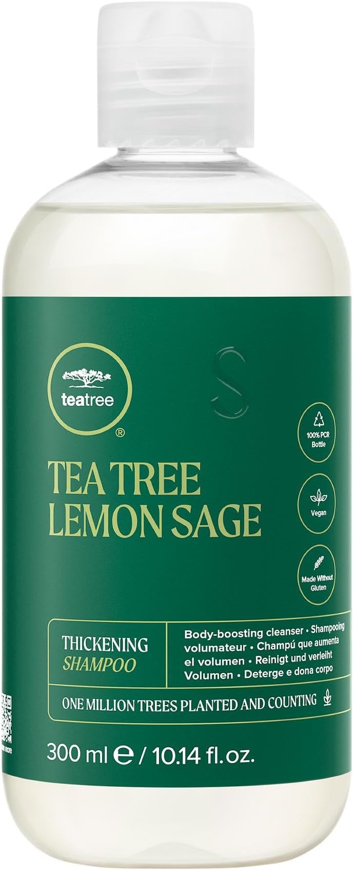Lemon Sage Thickening Shampoo, Builds Body + Boosts Volume, For Fine Hair,green 10.14 fl. oz.