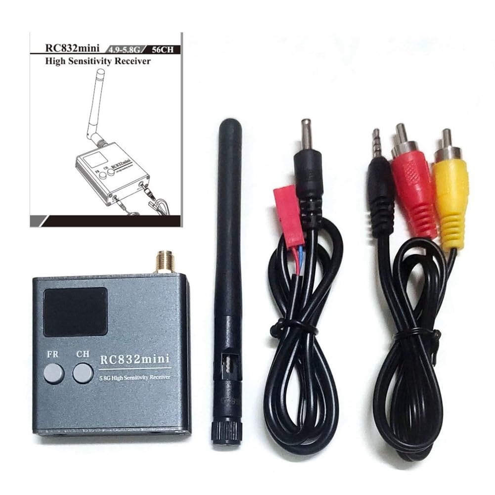 RC832Mini 5.8G 56Ch Ricevitore Ad Alta Sensibilità con A/V e di Alimentazione per Velivoli Multicottero FPV