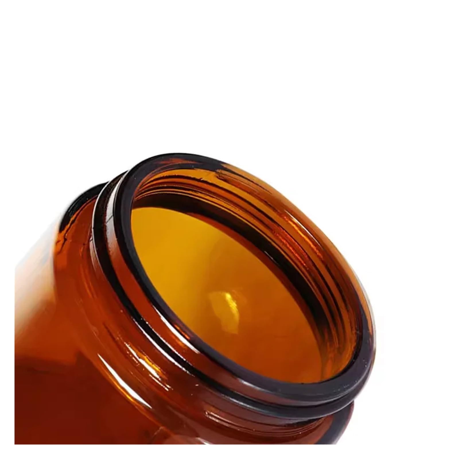 Frasco de vidrio marrón de boca ancha for muestras, frasco de reactivos de boca ancha, material de vidrio de laboratorio(60ml)
