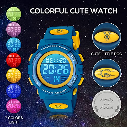 Image of Kids Watch,Boys Watch for 3-15 Year Old Boys,Digital Sport Outdoor Multifunctional Chronograph LED 50 M Waterproof Alarm Calendar Analog Watch for Children with Silicone Band,Kids Gift