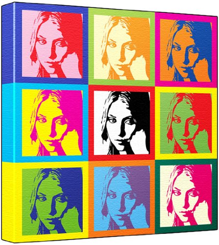 Taylor Momsen - Pop Art Print (Andy Warhol's Che Guevara Style) 30 x 30 x 2.5 cm Deep Box Canvas