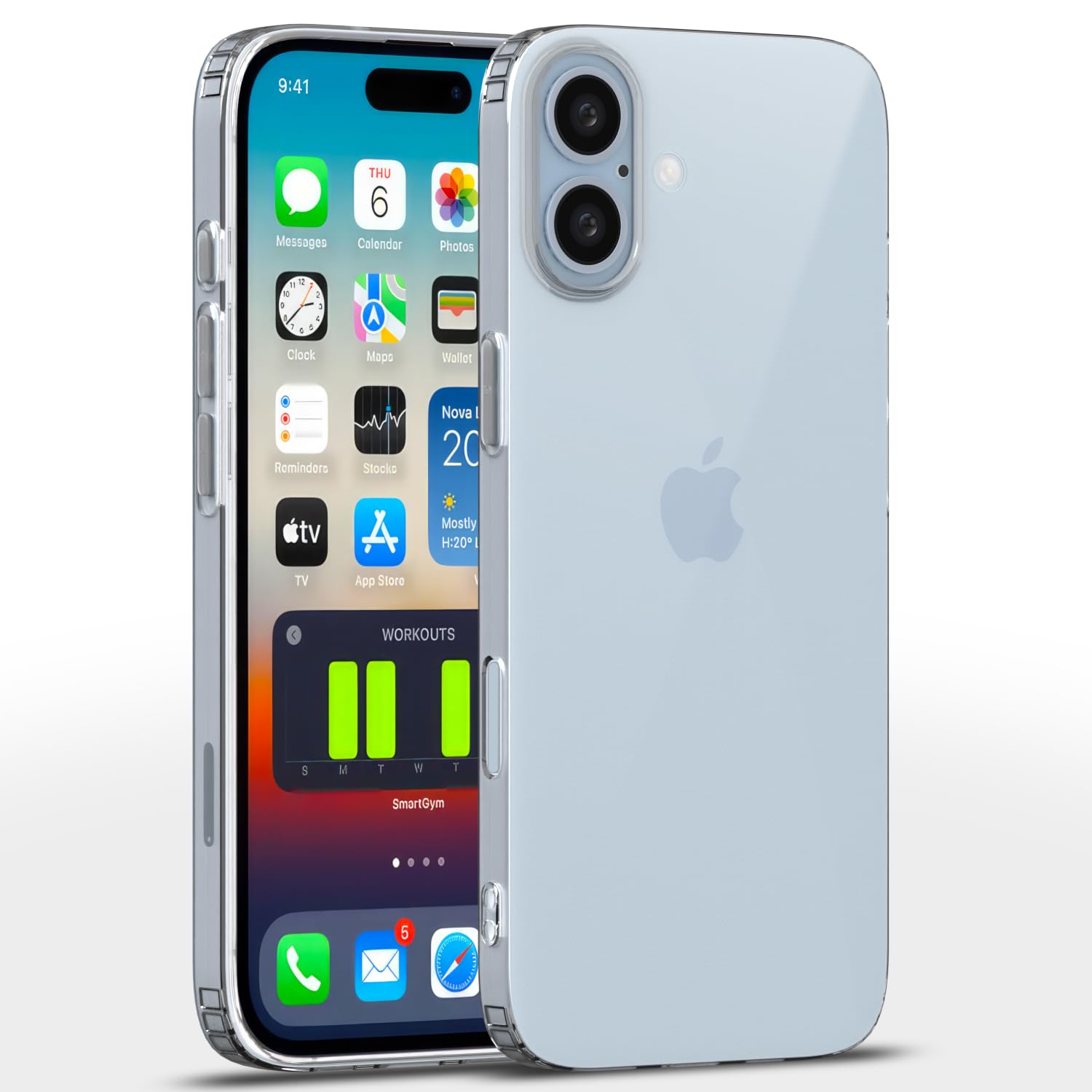 Pikkme Back Cover TPU Clear Transparent Soft Flexible Case Shockproof Protective Phone Soft Silicone Slim Cover for iPhone 16 (Transparent) (B0D48P7N75) Amazon Price History, Amazon Price Tracker
