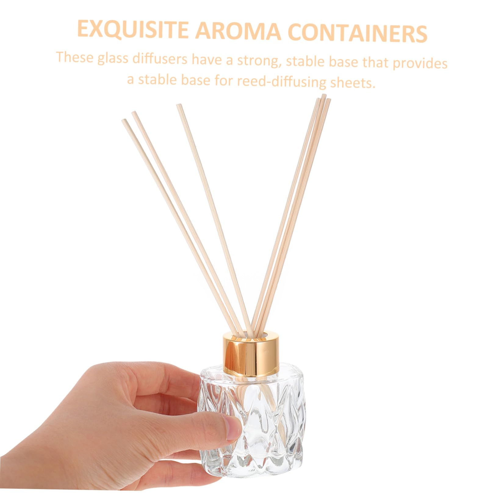 VALICLUD Glas-aromatherapieflaschen Für Zuhause Duftflaschen Mit Diffusorstab Einfache Duftflaschen Für Wohnzimmer Badezimmer Schlafzimmer Und Arbeitszimmer