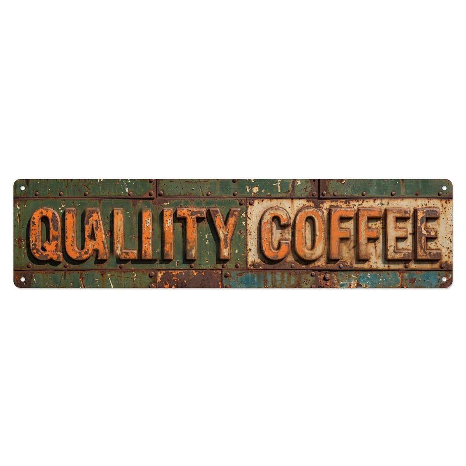 Quality Coffee Industrial Wall Metal Tin Sign