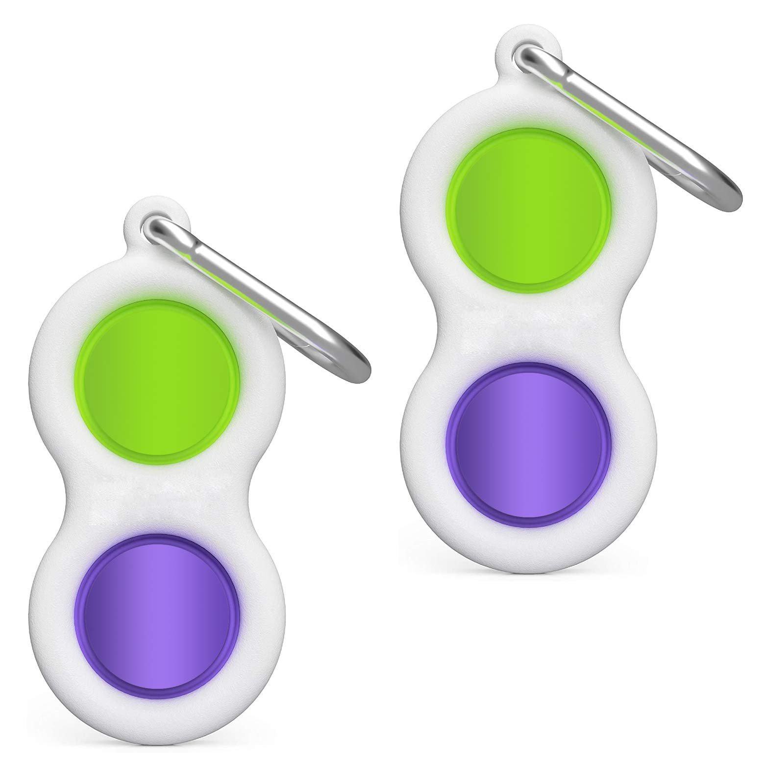 Gabbar� Fidget Simple Dimple Toy Stress Reliever Keychain Decompression Toy Keychain Pressure Reliever Toy Available for Assorted Color Pack of 2