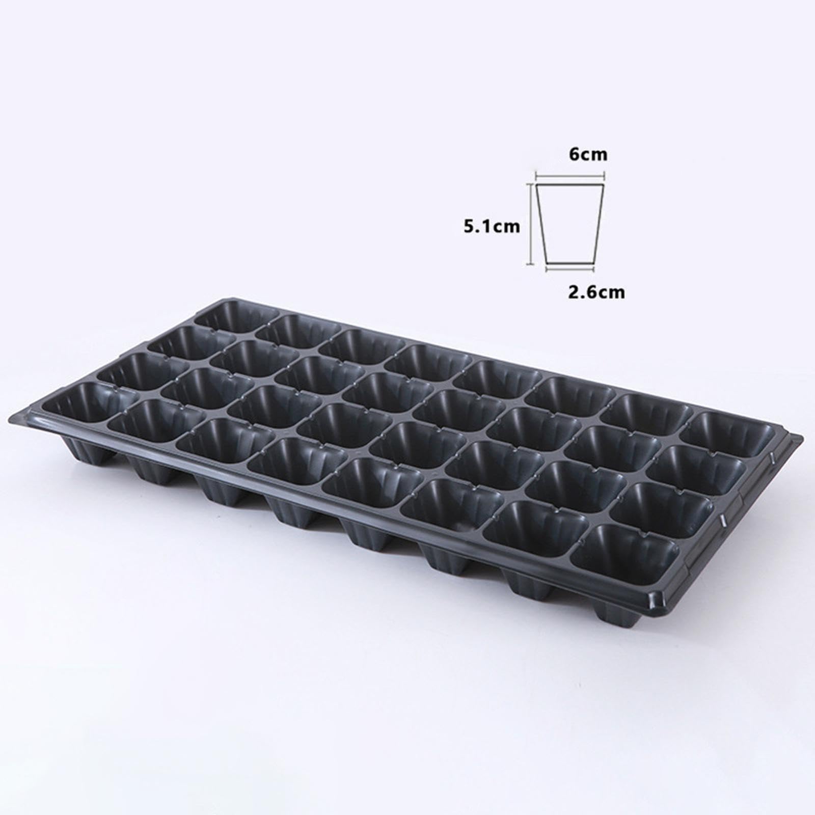 12 Pezzi Vaschette per Piantine Vassoi Germinazione Multi Griglia Vassoi Avviamento Semi per Microgreens Propagatori in PP Resistente Adatte a, 32 Celle