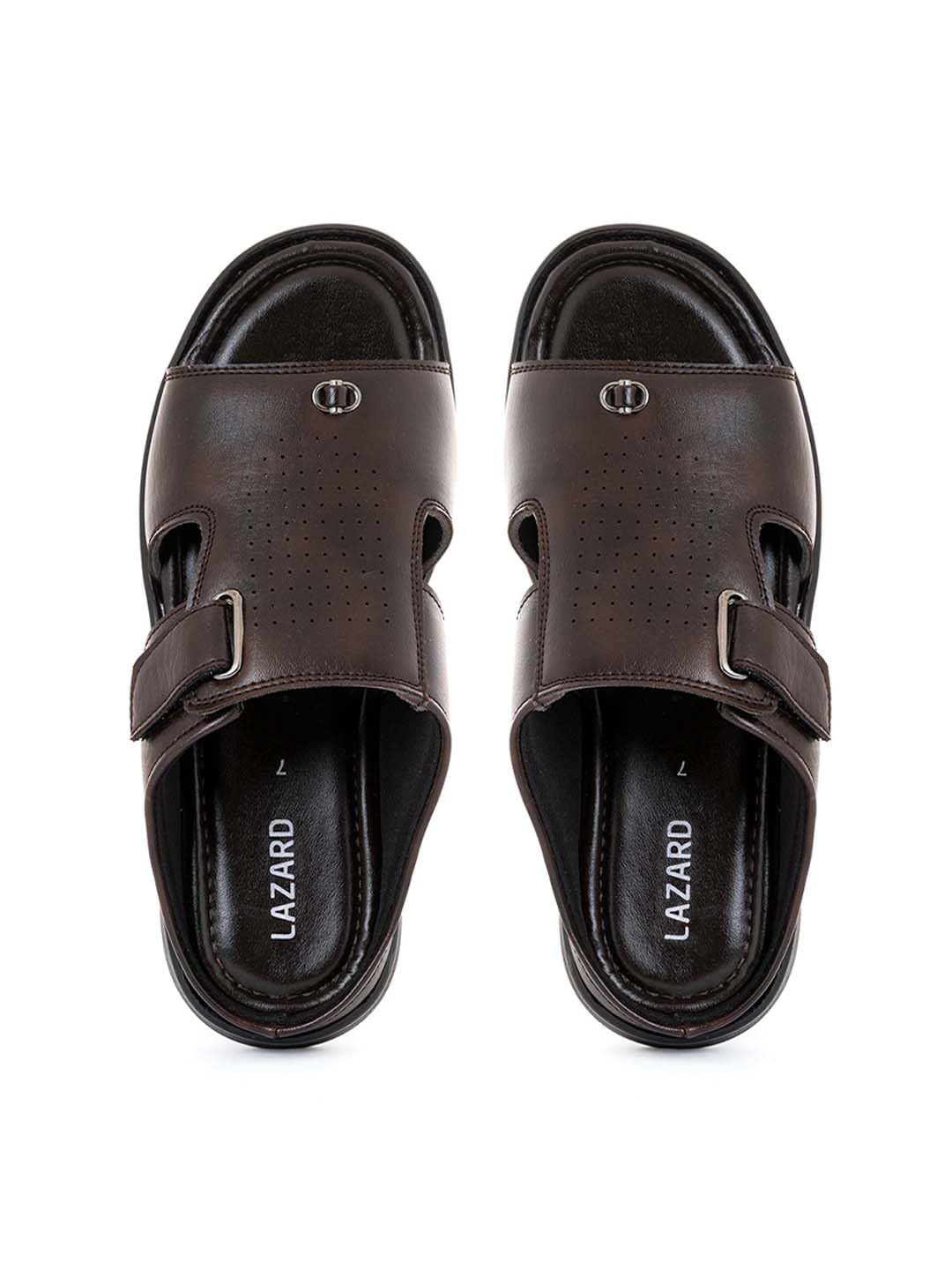 Khadims Lazard Brown Casual Slip On Sandal for Men (3171084) (B0CXSBV62L) Amazon Price History, Amazon Price Tracker