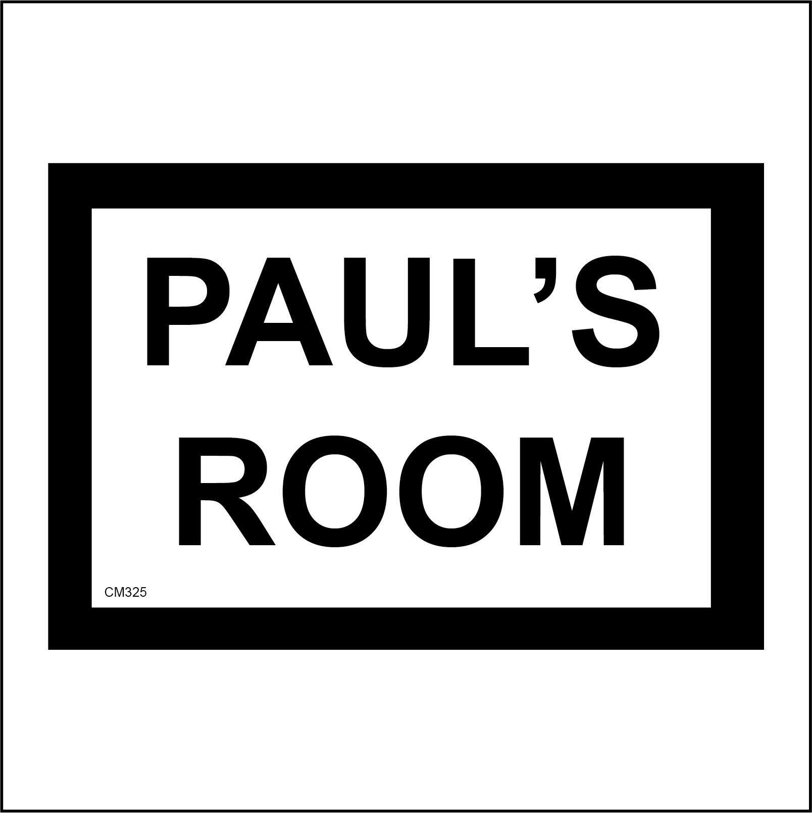 PWDirect CM325 Name Room Sign Personalise Choice Pick Words Bespoke Door Custom 600mm x 450mm A - Sticker/Sav - White Background