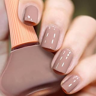 COSMOO Light Coffee Nail Polish, 12ml Elegant Quick Dry Nail Lacquer for...