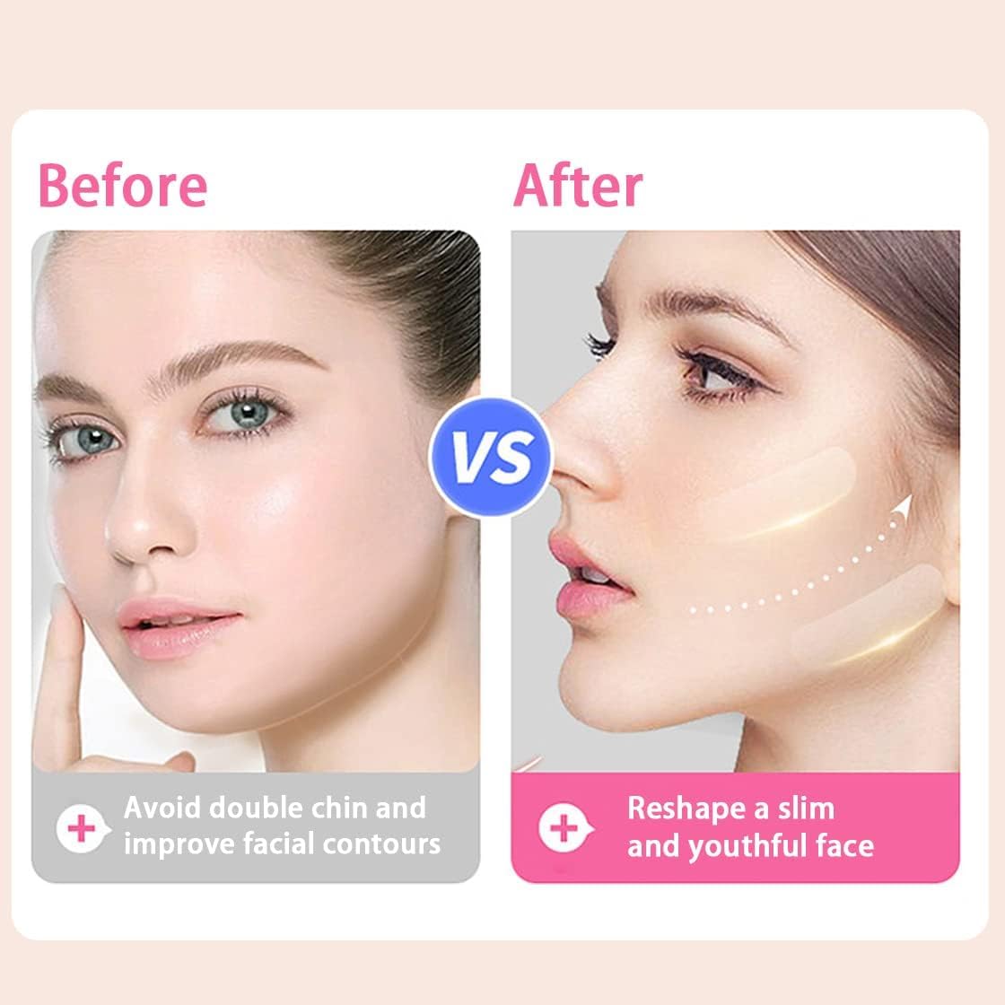 PANDANUS Facial Slimming Belt, Double Chin Reducer Reusable V-Shape Face Mask for Men & Women Facial Shaped UP Lift Belt, Slim Cheeks Lifting Jaw Line Shaper Anti Wrinkle Strap Elastic Face (1 Pcs)