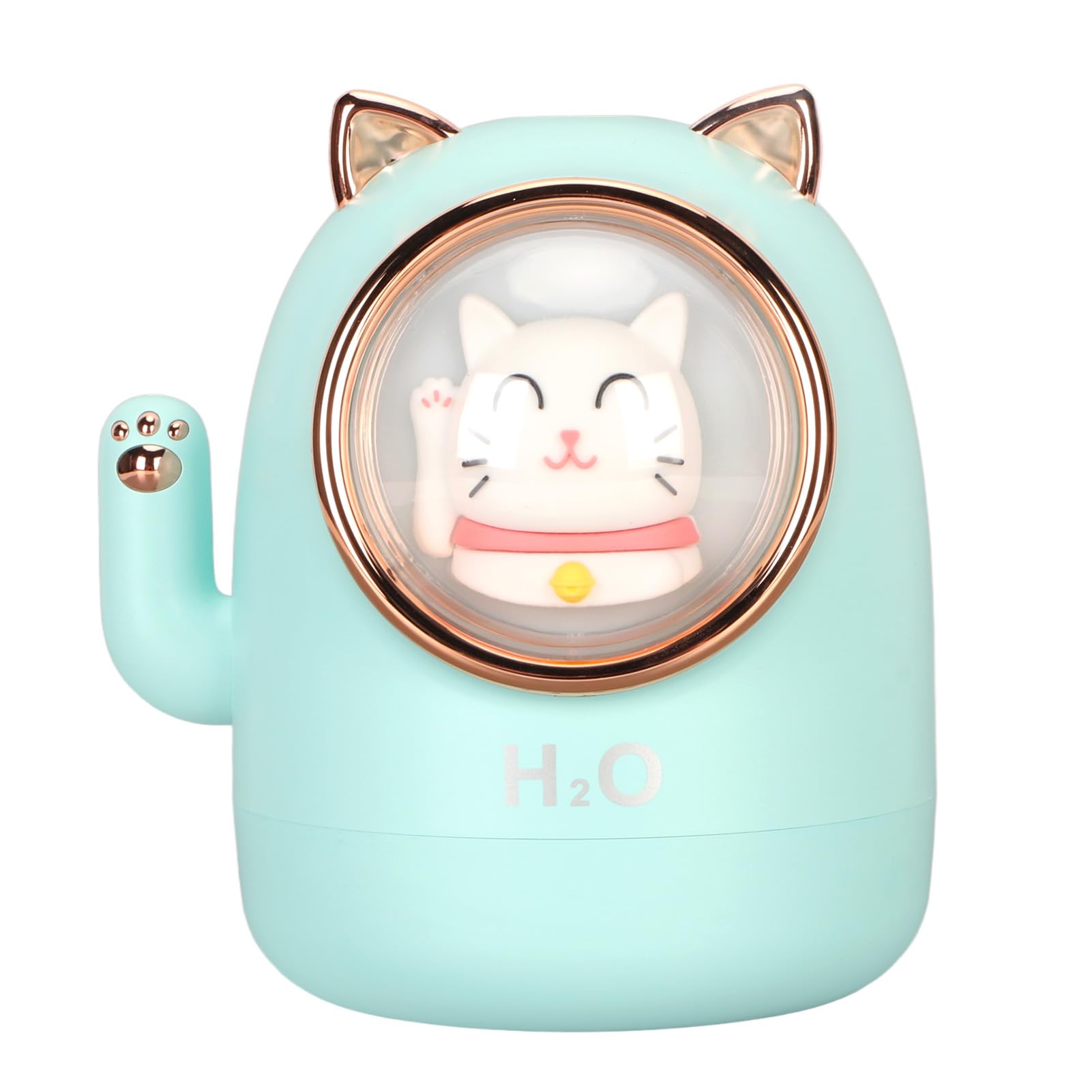 Diffusore Per Oli Essenziali A Forma Di Gatto - Umidificatore Da Tavolo USB 300ml Con Luci Colorate E Silenzioso - Per Camera, Ufficio E Auto - 5