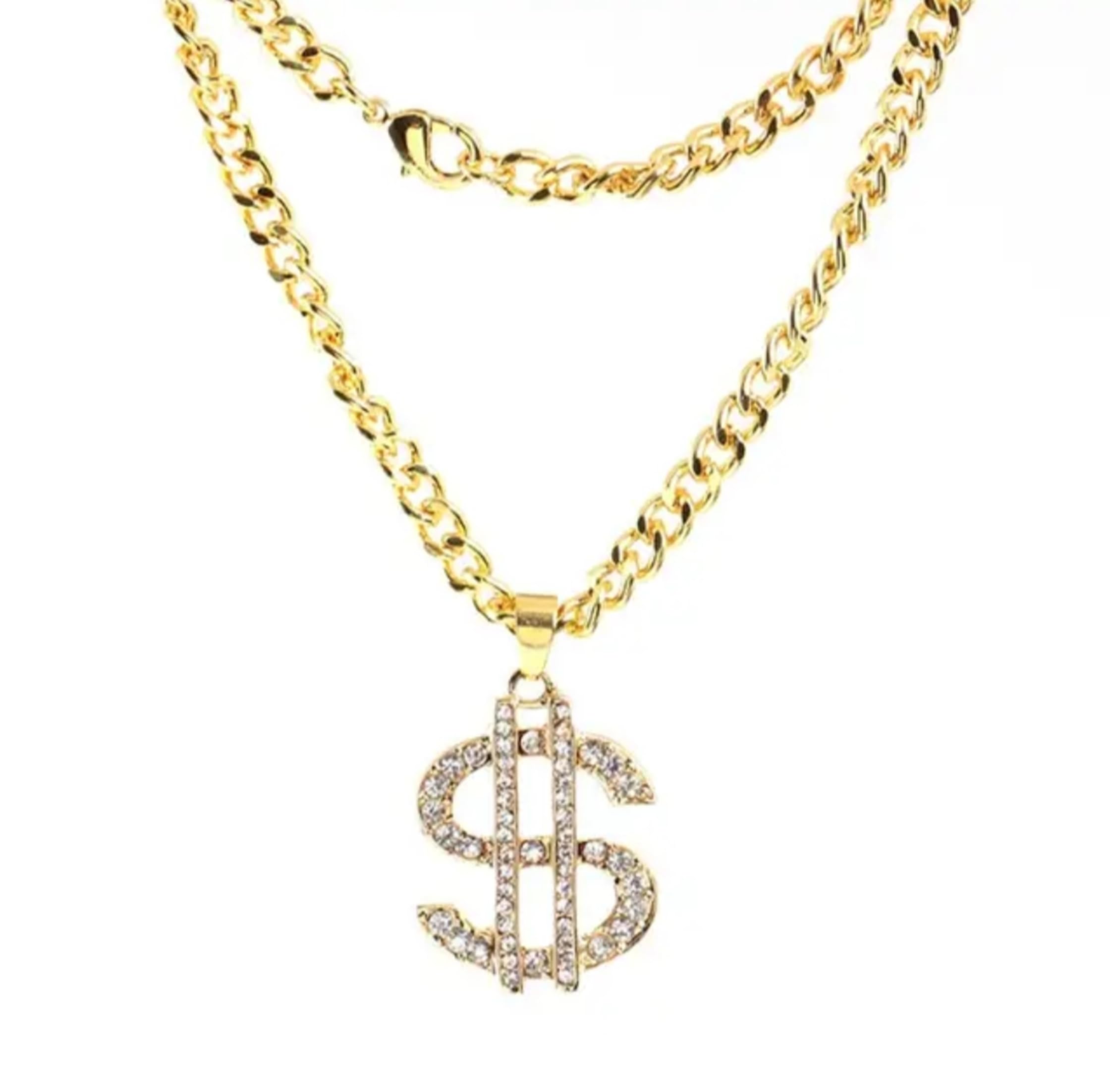 Untouched Dollor Pendant Diamond Hip Hop Necklace Gold Plated Sterling Silver Unisex Necklace (B0CYWXKF66) Amazon Price History, Amazon Price Tracker