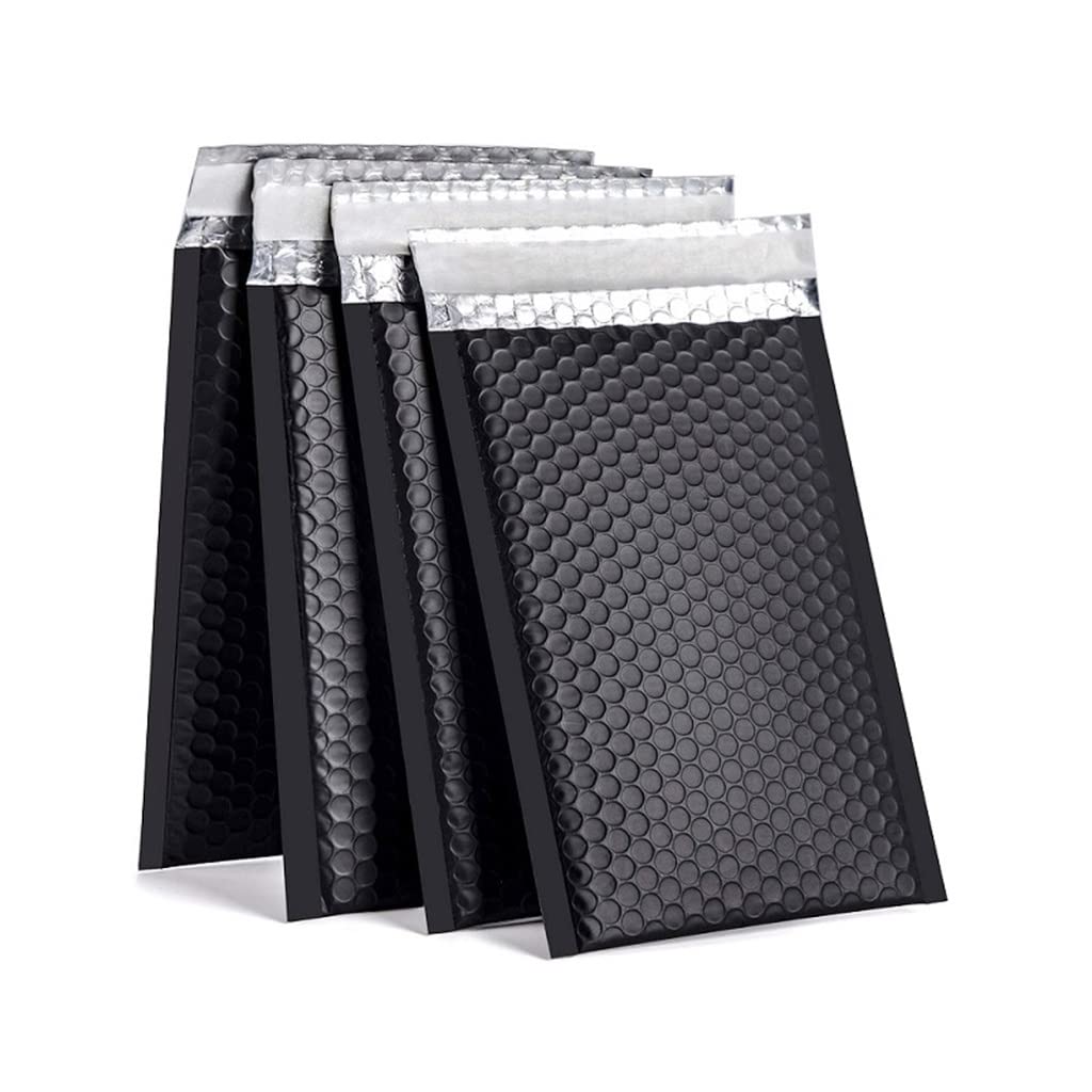 20 Szt. Czarna Aluminiowa Torebka Bąbelkowa Czarne Koperty Bąbelkowe Czarne Torby Na Prezenty, Wyściełana Koperta Wysyłkowa Wodoodporne Torebki Bąbelkowe Wysyłka Paczek Na Prezenty Torba (Size : 28x3