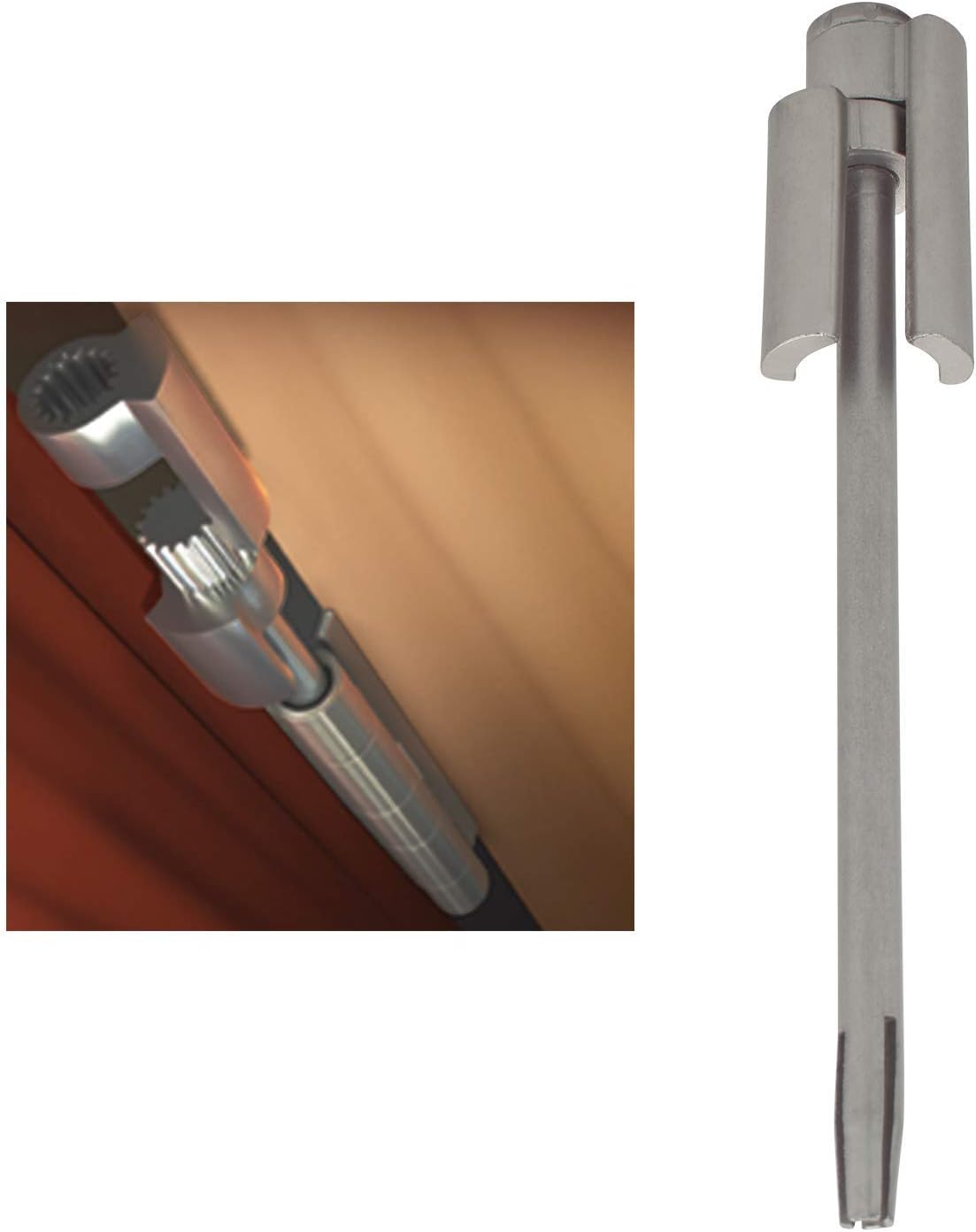 Nuk3y Door Saver 2 II Hinge Pin Stop Fits All 3"" to 4-1/2"" Residential Hinges (Satin Nickel)