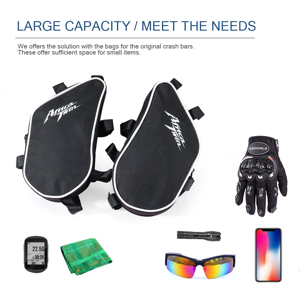CRF 1000L Africa Twin Adventure Sports Crash bar Borsa porta attrezzi per Honda CRF1000L Africa Twin DCT Borse telaio
