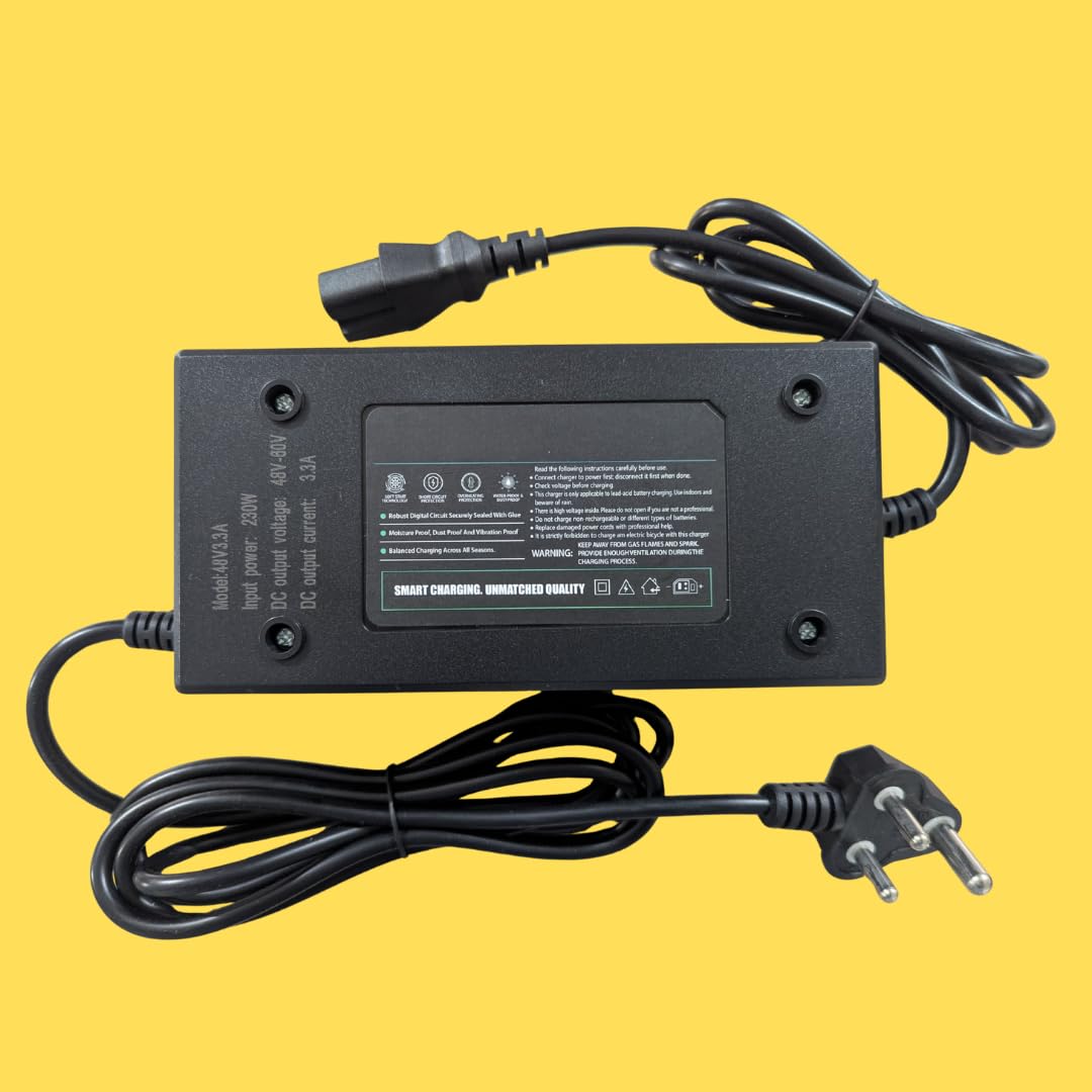 generic 48V 3.3A Waterproof EV Electric Scooter Lead Acid & Graphene Battery Fast Charger | Compatible with 48V (4x12V) Batteries | 3-Pin Connector | Heavy-Duty Build Rapid Charging-picture-19