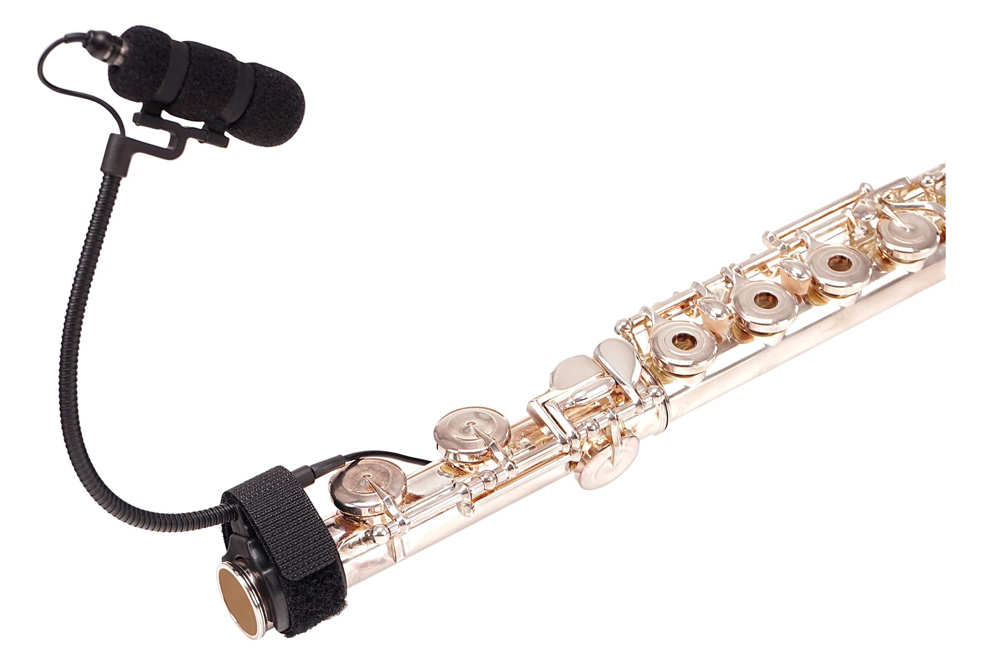 Pronomic Set MCM-100F Clipmikrofon mit Halter (Kondensator Mikrofon, Schwanenhals, Halter für Flöten, Phantomspeisung, XLR Adapter, Case) schwarz