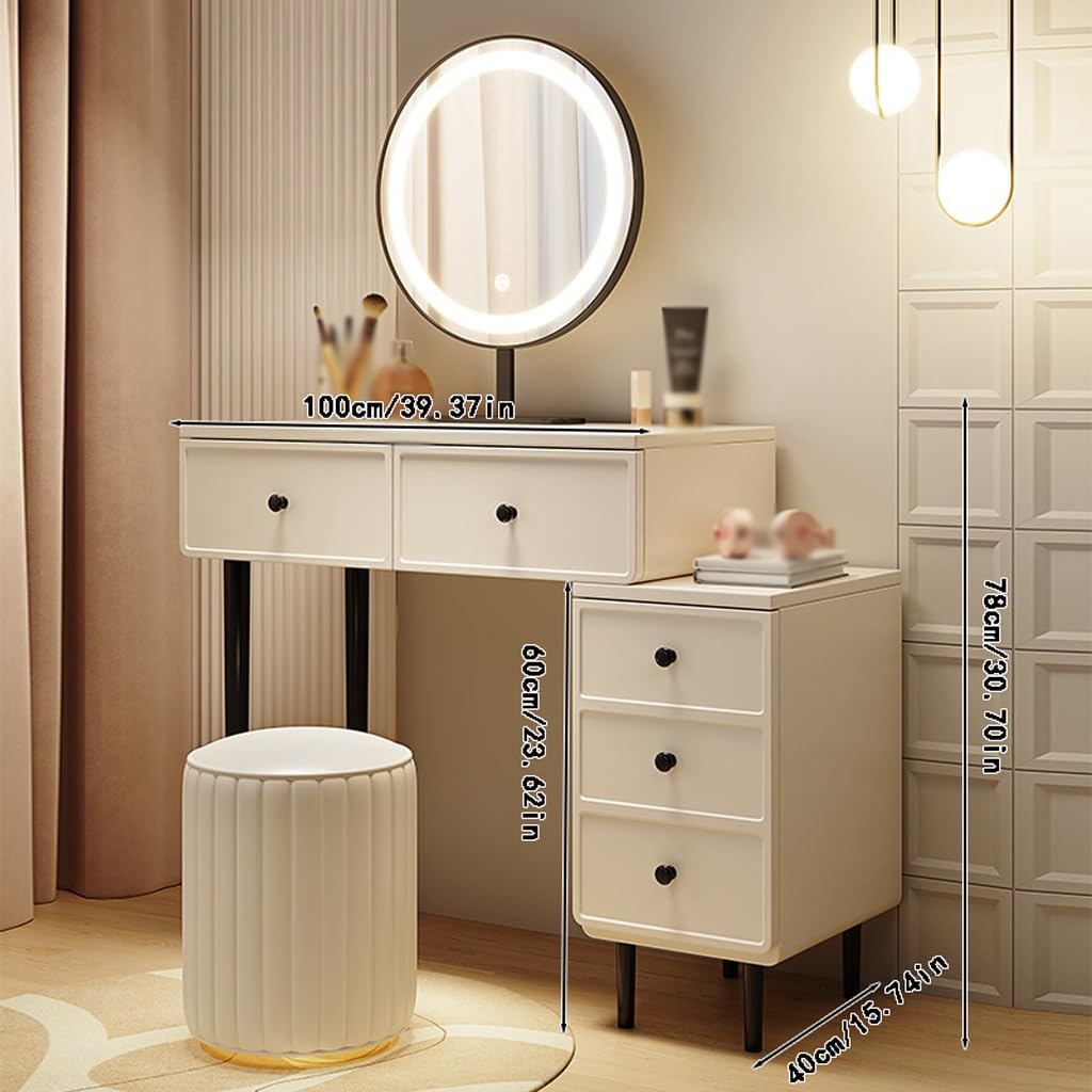 cream dressing table with mirror thalo Vanity Desk Light Luxury Table, Bedroom Style Dressing Table, Small Bedside Makeup Bedroom Makeup Table : Home & Kitchen Select your size:14.5 Mens Sky Blue Embossed Charming Style model:lucinda