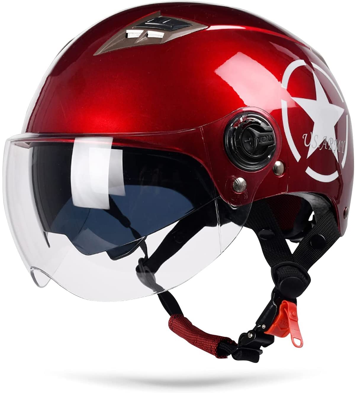 Casques de moto pour hommes et femmes avec visière réfléchissante A