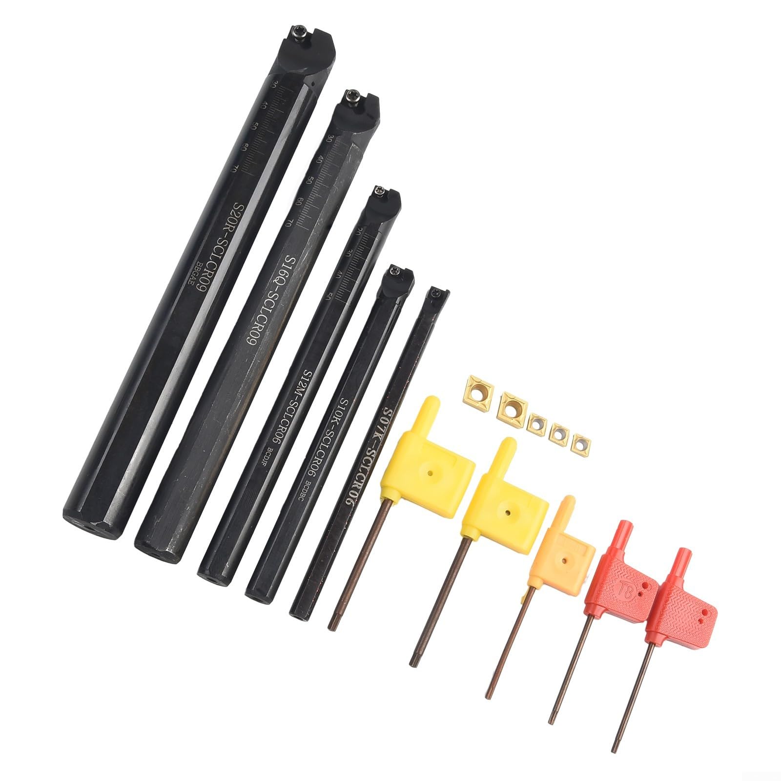 Soporte de barra de mandrinar SCLCR09 para herramientas de torneado con insertos CCMT para diversos entornos de mecanizado, incluida la inspección manual