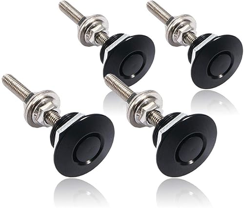 Paquete de 4 pasadores universales de aluminio para capó de vehículo, clip de bloqueo de matrícula, capó de botón, parachoques de cierre de bloqueo