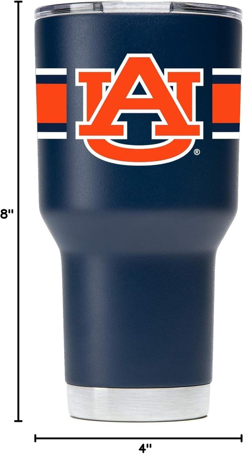 Gametime Sidekicks Auburn 30oz Navy Tumbler - Officially Licensed, 18/8 Stainless Steel, Double-walled, Vacuum-insulated, UV LED Printed Logos, Sweatless, Stays Hot/Cold - 360 Wrap - Image 6