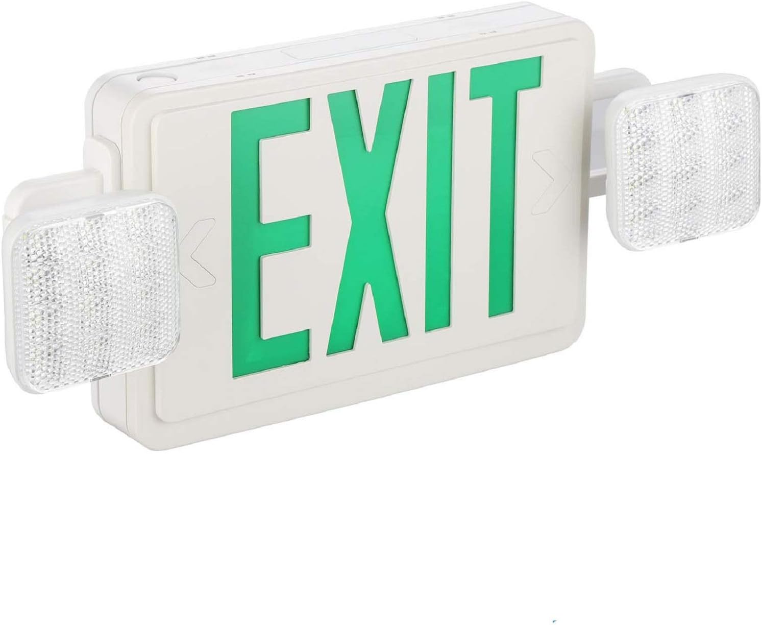 SPECTSUN Exit Sign with Emergency Light, Green Emergency Exit Lights with Battery Backup - 1 Pack, Exit Emergency Light Combo/Exit Sign with Emergency Light/Emergency Exit Light/Emergency Led Lights.