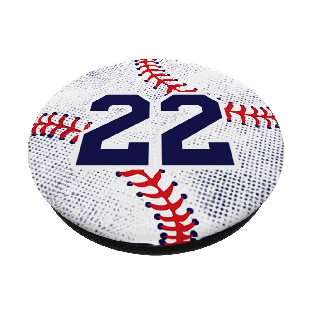 Amazon.com: Baseball Number 22 Player Uniform 22nd Birthday Blue