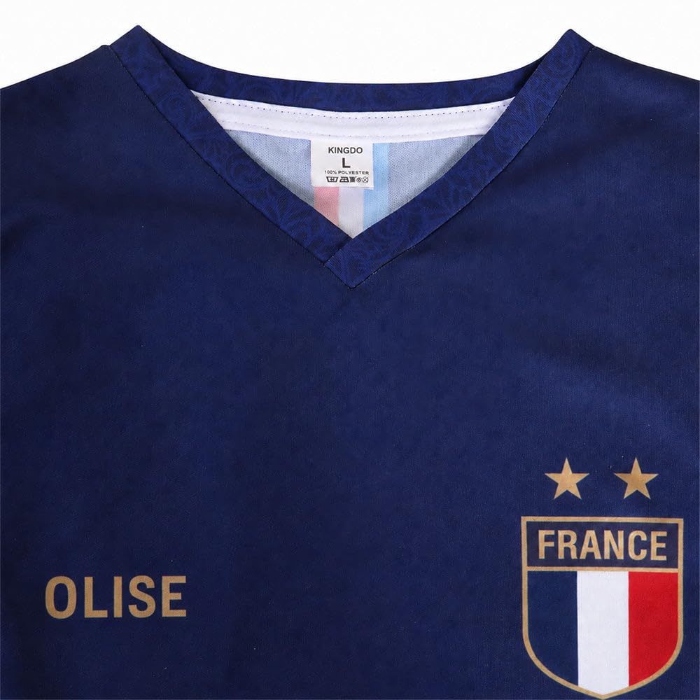 Camiseta de fútbol Olise Francia Casa - Mundial 2026 - Niños y Adultos - Niños - Hombres - Uniforme de Fútbol - Camiseta Deportiva - Ropa Deportiva