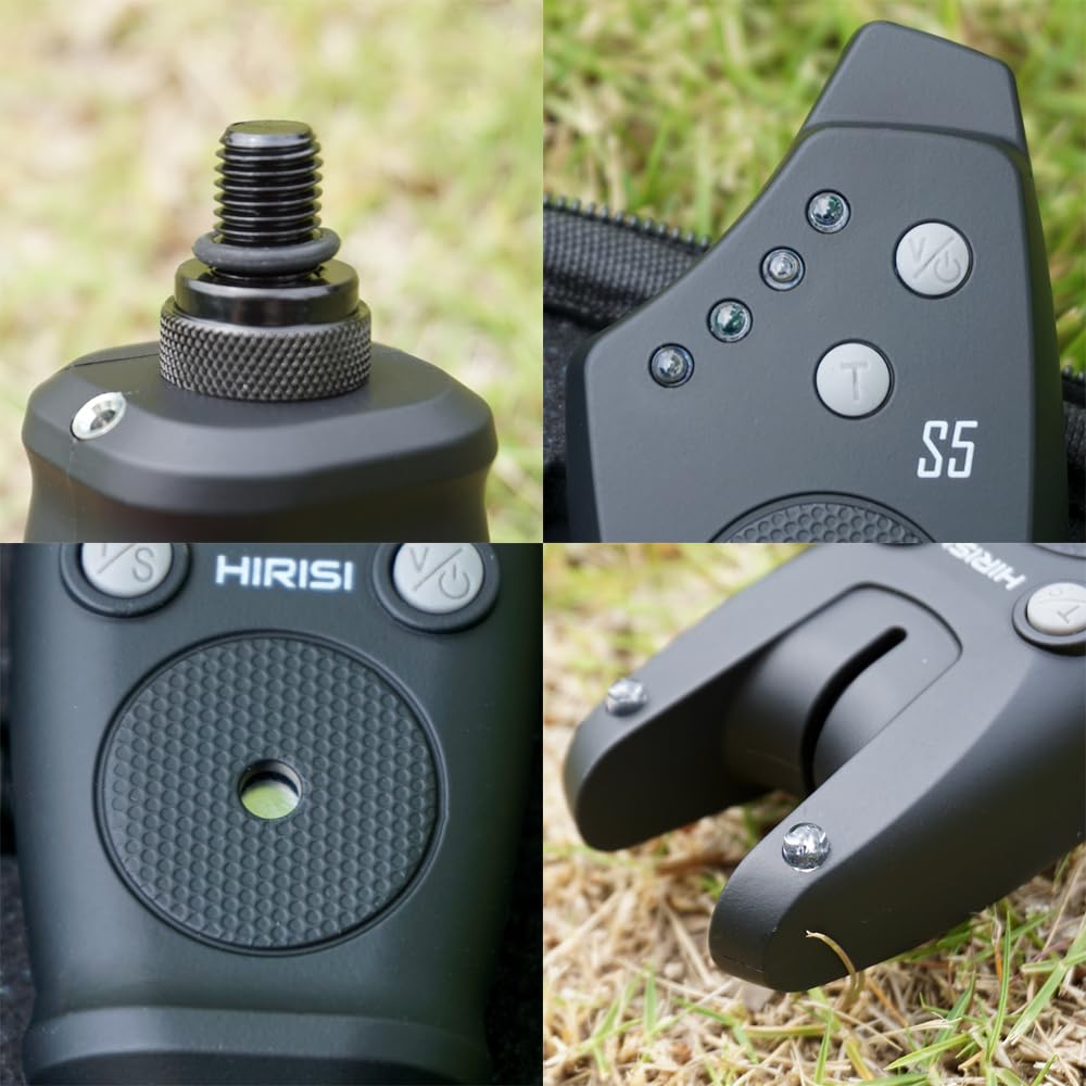 Hirisi Tackle Juego de alarma inalámbrica para pesca en bolsa de transporte