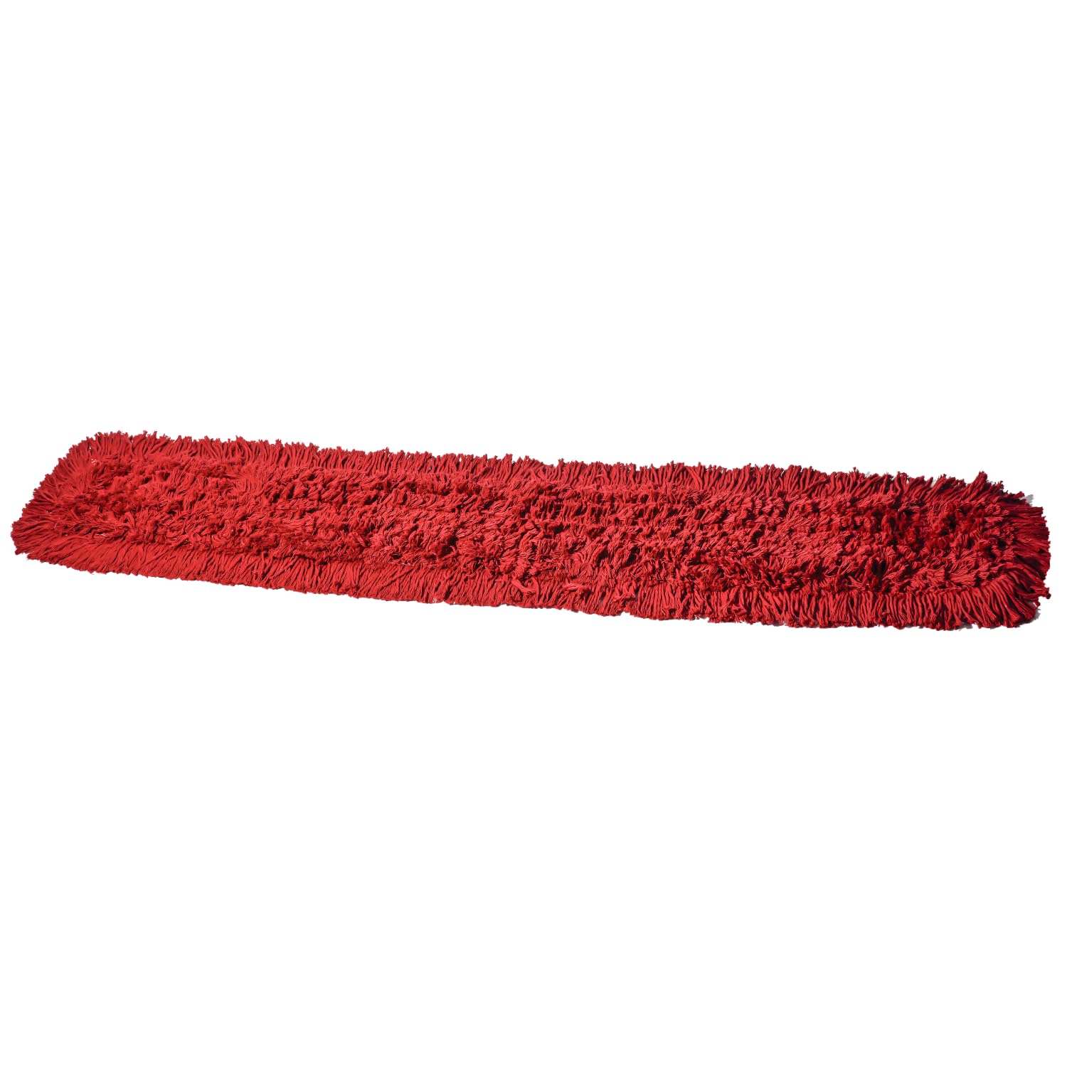 Commercial Dust Mop Replacement Head – 48 x 5 in. Cotton Nylon Reusable Mop Head – Industrial Dust Mop Refill for Floor Cleaning &amp; Janitorial Supplies, Red