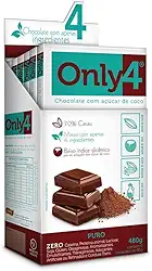 Chocolate 70% Cacau com Açúcar de Coco Only4 80g