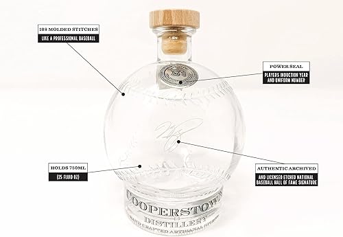 Miniatura 2 de Cooperstown Distillery Mike Piazza National Baseball Hall of Fame - Decantador de la serie grabado con licencia  25.4 fl oz de vidrio transparente