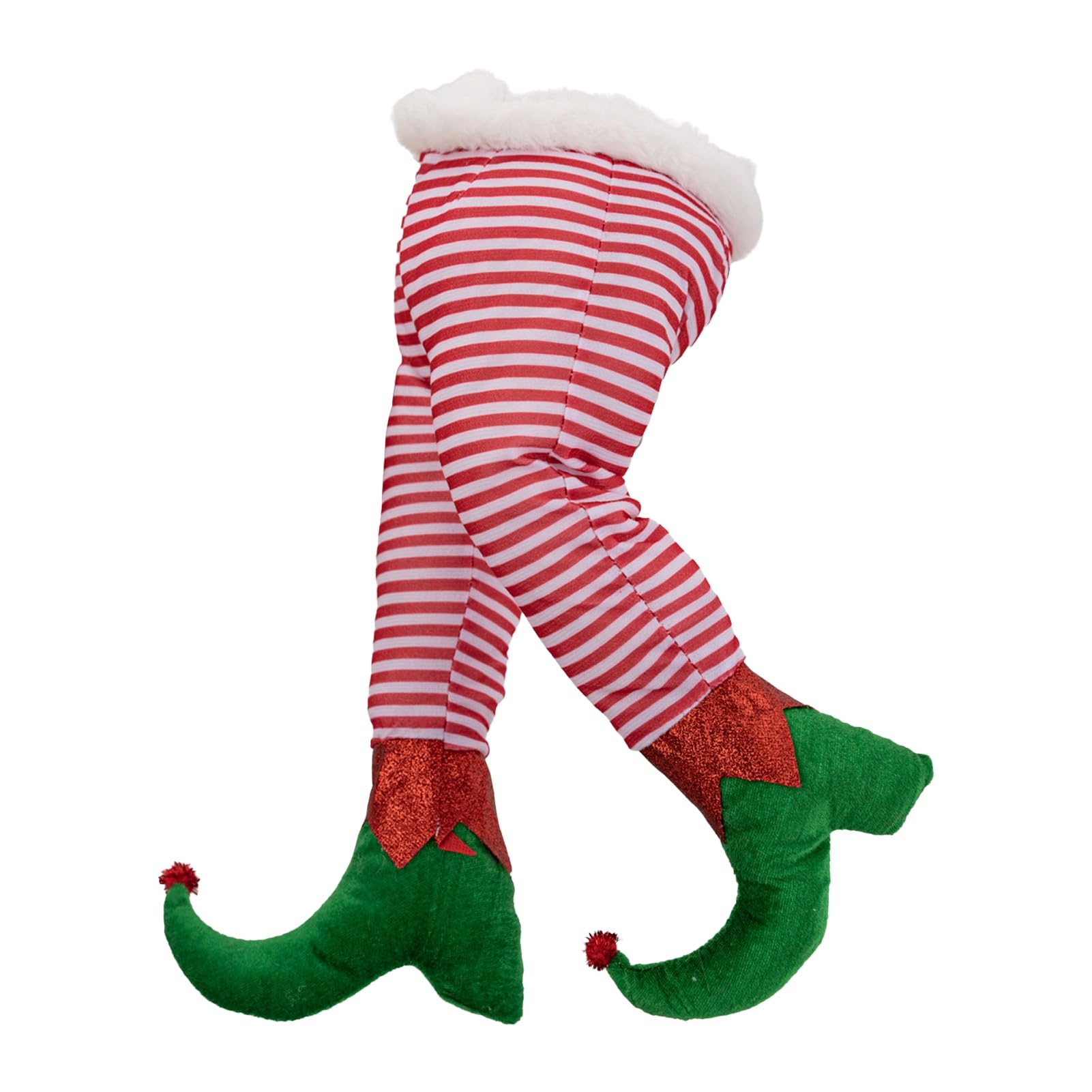 Plush Elf Legs Tree Topper, Stuffed Christmas Decoration for Xmas