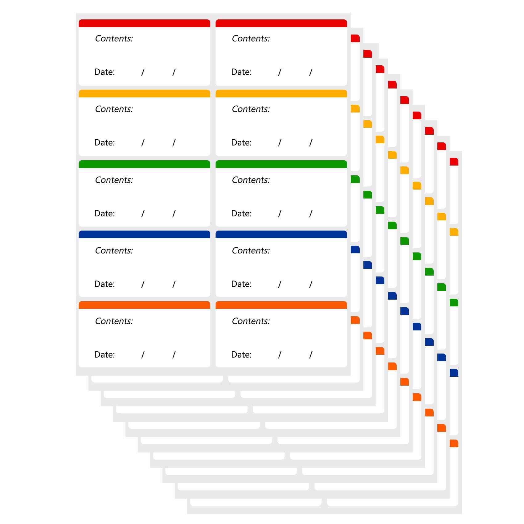 100 Pcs Freezer Labels Easy Peel Off, Food Labels Stickers, No Sticky Residue Refrigerator Date Labels Stickers (Multicolor)