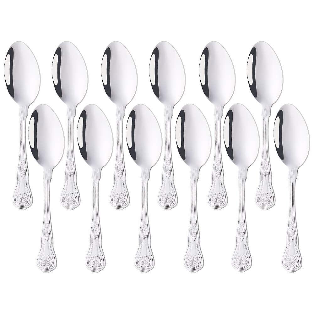 Stainless Steel Dinner Spoons, Buyer Star 12 Pieces Silver Cutlery Set, Dishwasher Safe