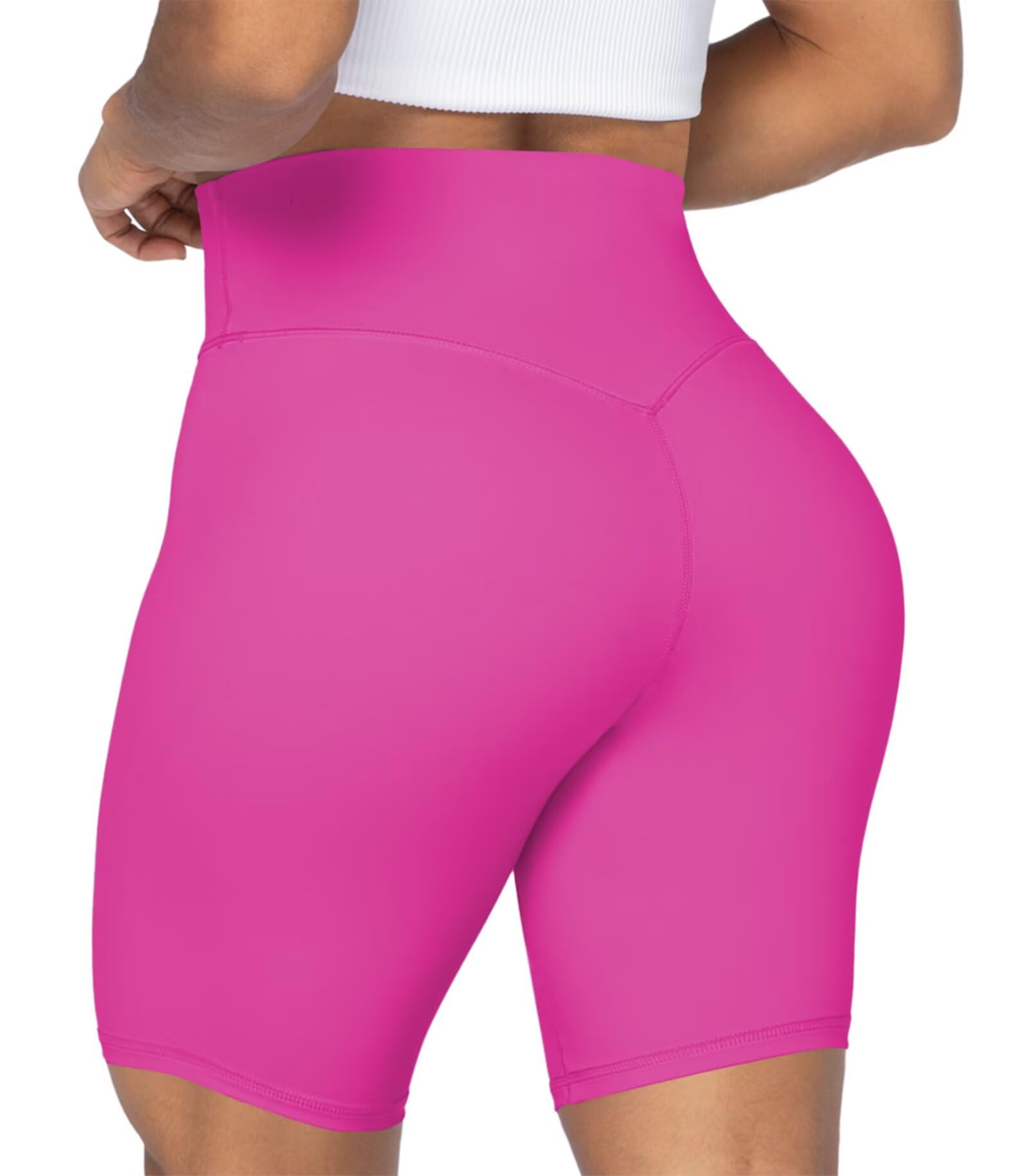 Sunzel No Front Seam High Waist Biker Shorts for Women, Squat Proof Yoga Workout Gym Bike Shorts