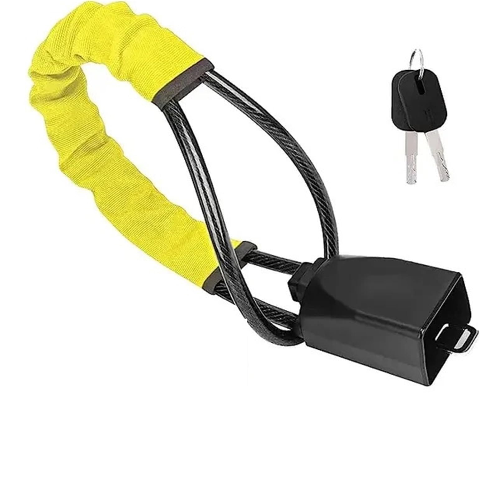 Car Steering Wheel Lock Seat Belt Lock, Universal Steering Wheel Lock with Seat Belt Buckles Multicolor for Trucks s RVs(Yellow)