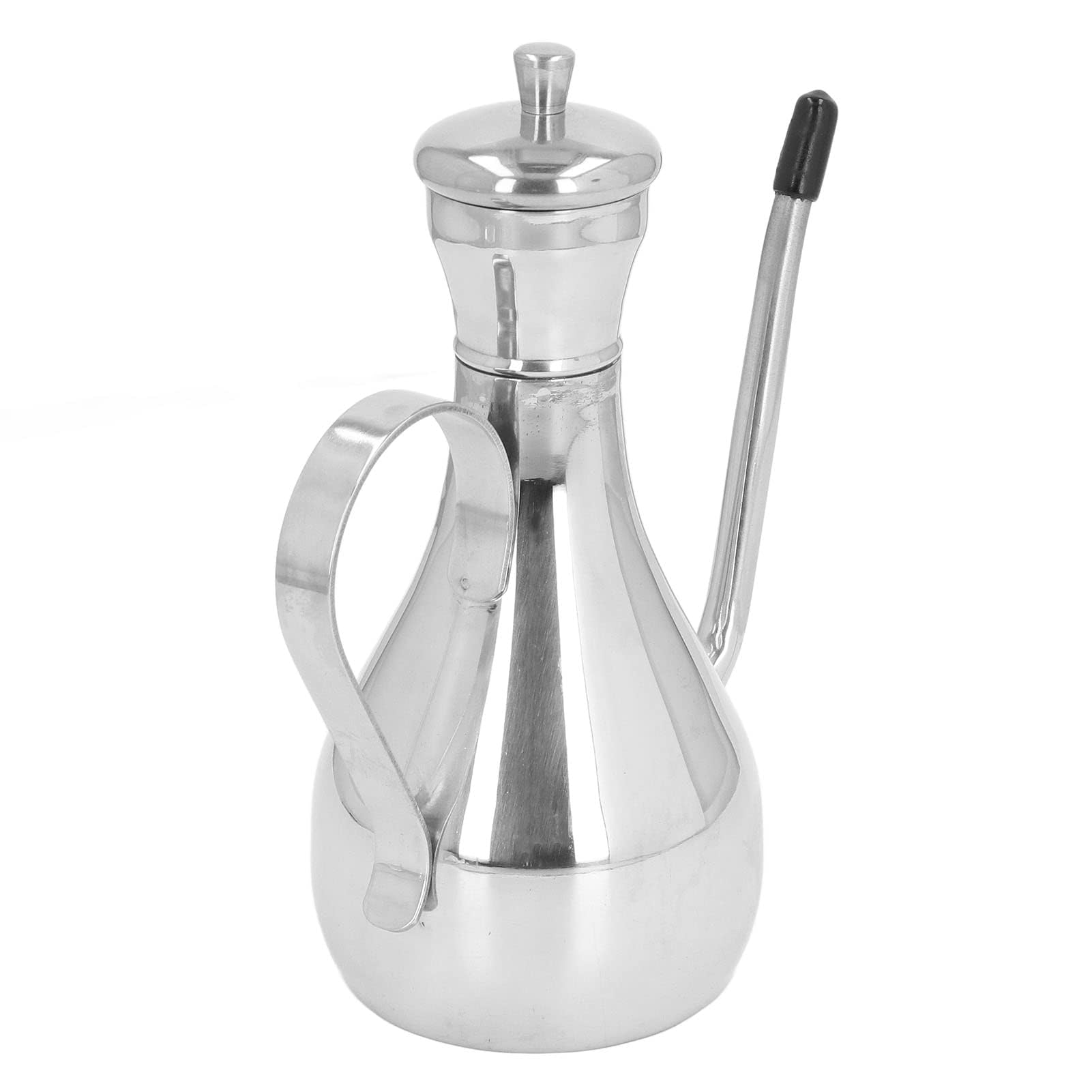 Botella de aceite de acero inoxidable 304 de acero inoxidable, dispensador de aceite de acero inoxidable, dispensador de aceite a prueba de fugas, decantador de aceite de oliva sin goteo, vinagre para
