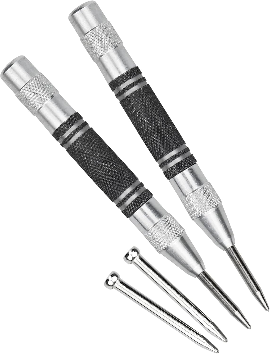 GOOHOME 2 Pack Automatic Centre Punch 5 Inches Center Hole Punch