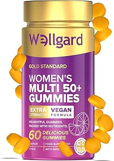 Multi Vitamins for Women Over 50 Gummies – Supports Bone, Heart & Immune Health – Vitamins D3, B12, Calcium & More, Chewable Womens Multivitamins 50 Plus, No Iron Multivitamins