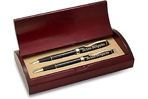 Executive Personalized Ballpoint Pen & Pencil Set - Engraved Pen Sets for Men Gift